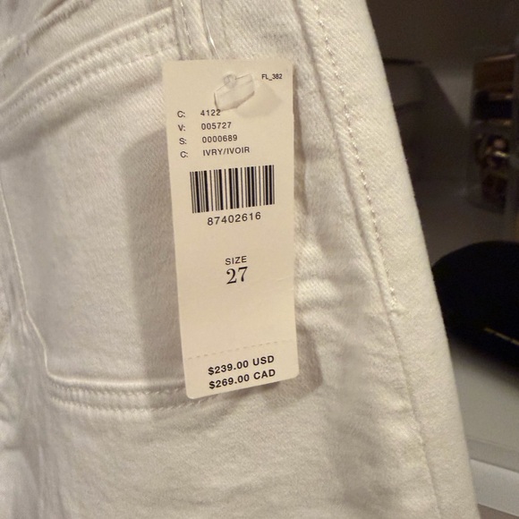 PAIGE Harper Ankle High-Rise Wide Leg Jean in Tonal Ecru - Picture 8 of 10